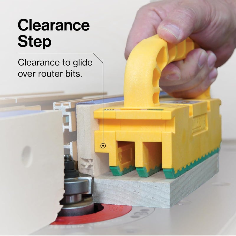 MICRO JIG GRR-RIPPER 2GO Push Block for Routers, Jointers, Band and Table Saws, Woodworking Tool, Extreme Grip, GR2-GO, Yellow/Green - Image 4